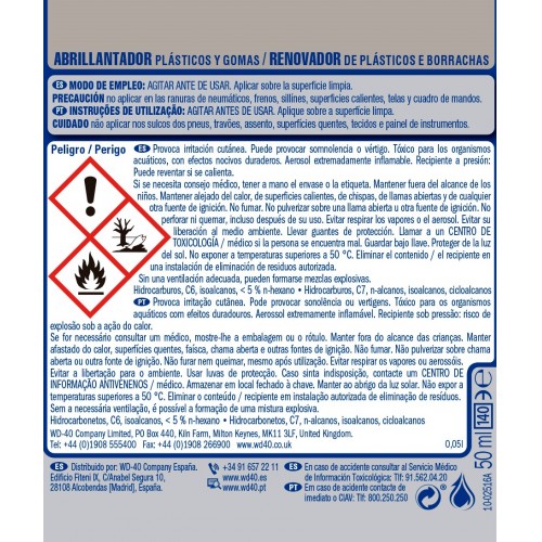 WD-40 Specialist Moto Abrillantador de plásticos y gomas 400ml